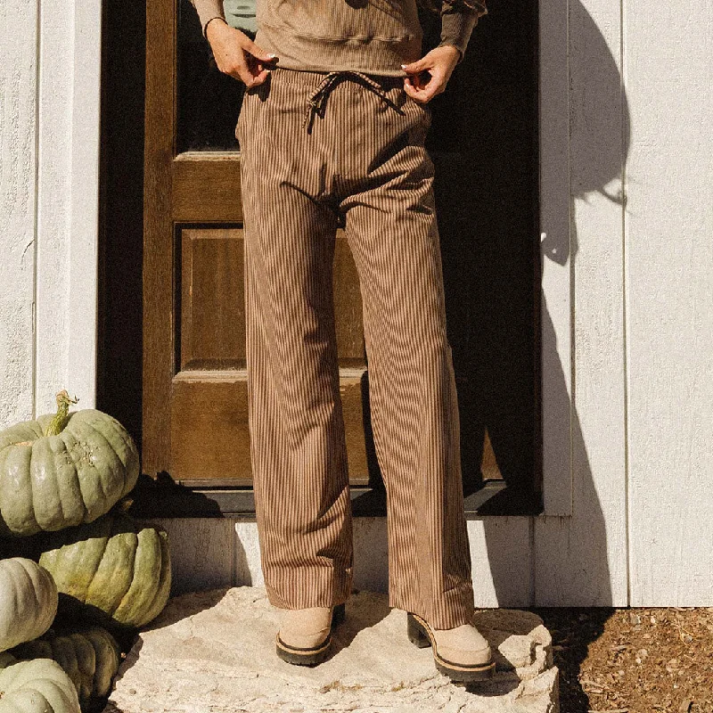 Get 20% off your first order of men’s fashion.  Audrey Trouser, Cinnamon Stripe