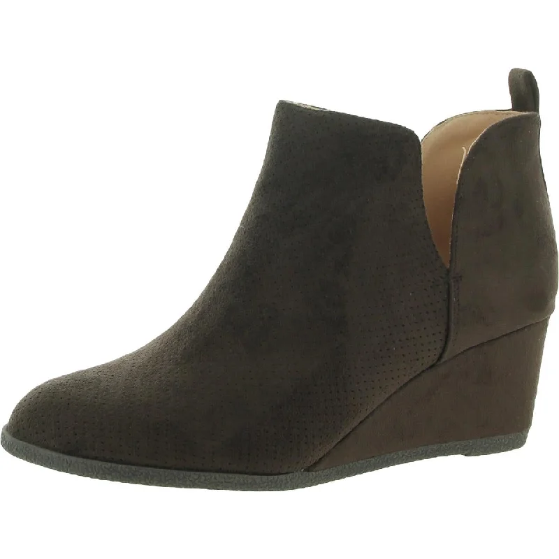 Mylee Womens Faux Suede Ankle Booties