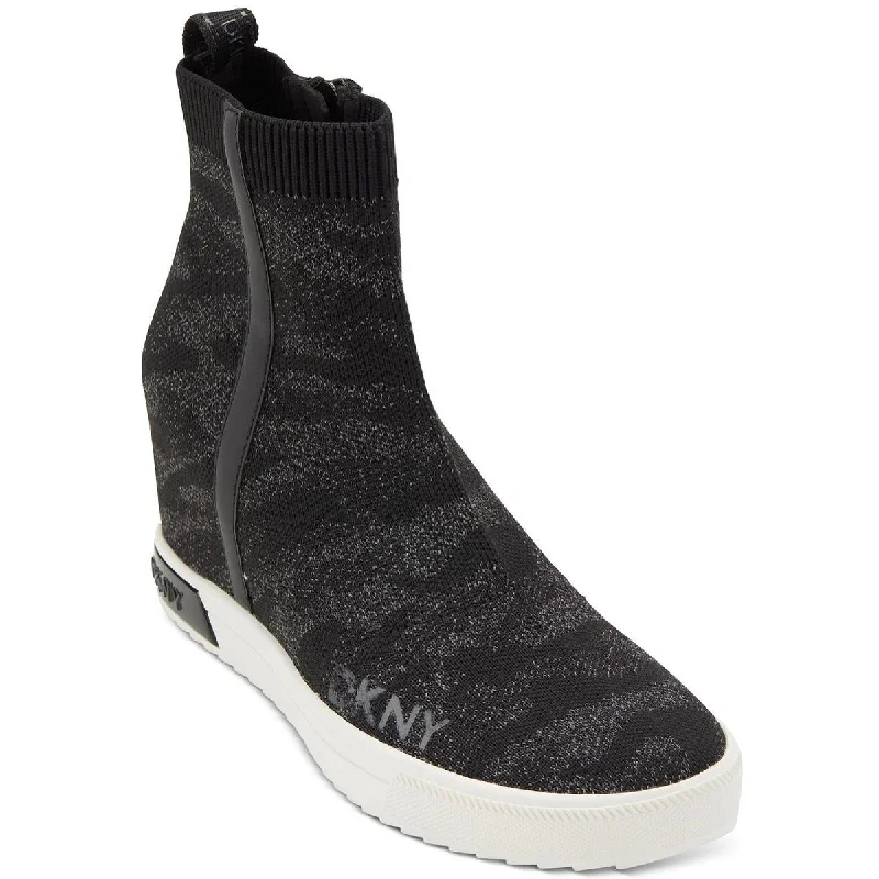 Cali Womens Knit Wedge Casual and Fashion Sneakers