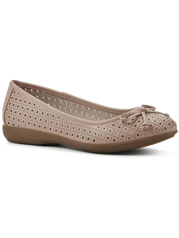 c31479 Womens Slip On Cut Out Ballet Flats