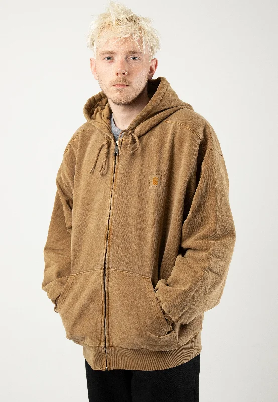Flash discounts – men’s clothing essentials for less.  Carhartt WIP - Hooded Vista Garment Dyed Buffalo - Zipper