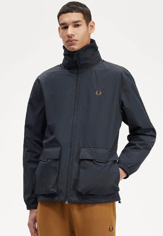 Shop the latest trends in men's clothing at unbeatable prices.  Fred Perry - Patch Pocket Zip Through Navy - Jacket