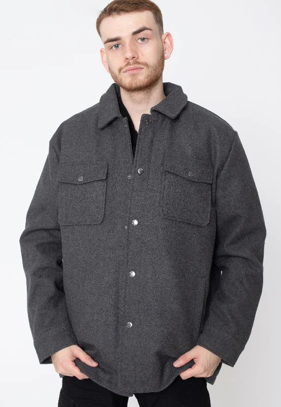 Shop men’s  clothing for all seasons – Save big today!  Only & Sons - Creed Loose Wool Dark Grey Melange - Jacket