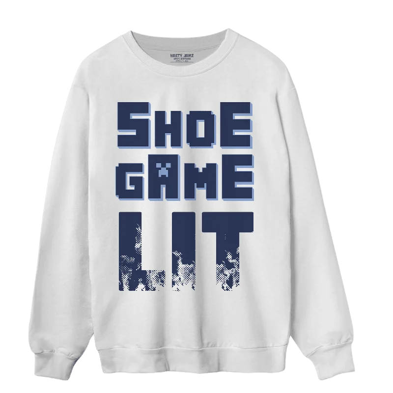 New season, new deals – shop men's clothing now!  NastyJamz Midnight Navy 5s Sweatshirt Match Shoe Game Lit