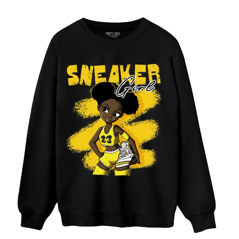 Exclusive discounts on all types of clothing – Shop now!  NastyJamz Vivid Sulfur 4s Sweatshirt Match Black Sneaker Girl