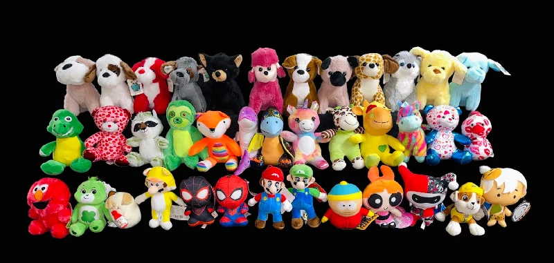 Soft and cuddly stuffed animals25% Licensed Plush Mix (Small) 6-9" ($3.58/EA DELIVERED)