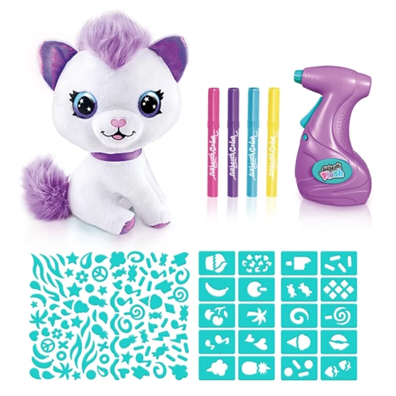 Friendly and approachable plush friendsAirbrush Plush Kitty