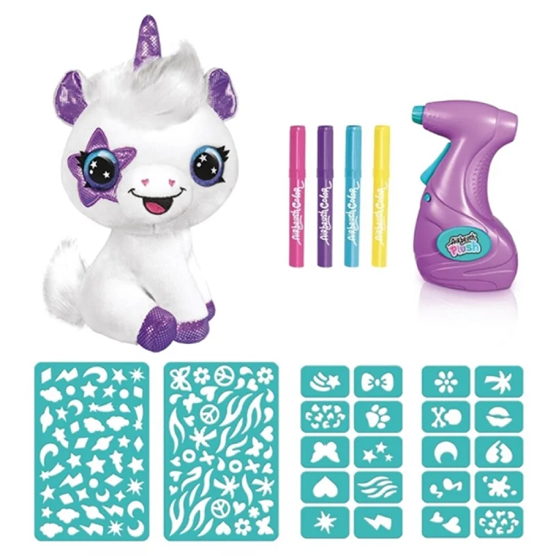 Soft and squishy plush crittersAirbrush Plush Unicorn