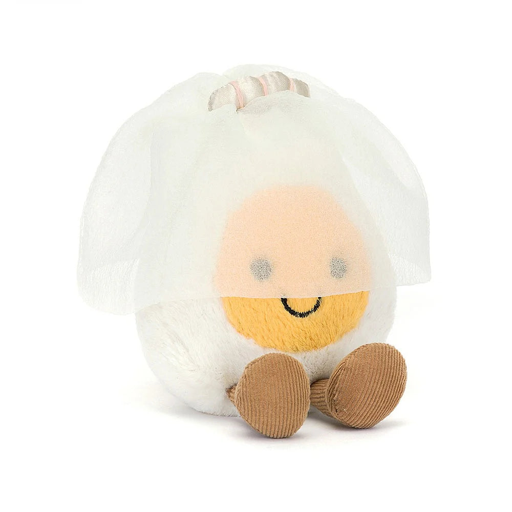 Adorable and gentle Jellycat friendsAmuseables Boiled Egg Bride By Jellycat
