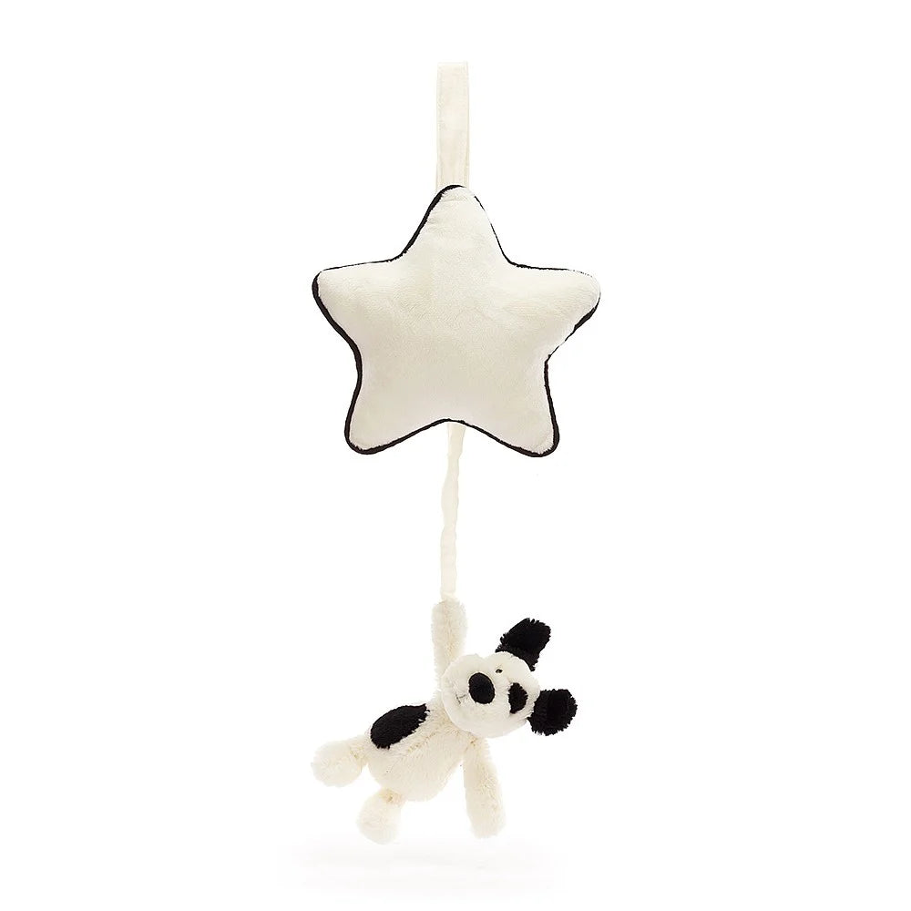 Huggable and charming Jellycat beloved by all ages.Bashful Black & Cream Puppy Musical Pull By Jellycat Huggable and charming Jellycat beloved by all ages.Bashful Black & Cream Puppy Musical Pull By Jellycat