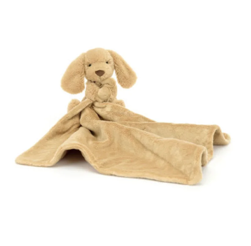 Adorable and gentle Jellycat friendsBashful Toffee Puppy Soother By Jellycat