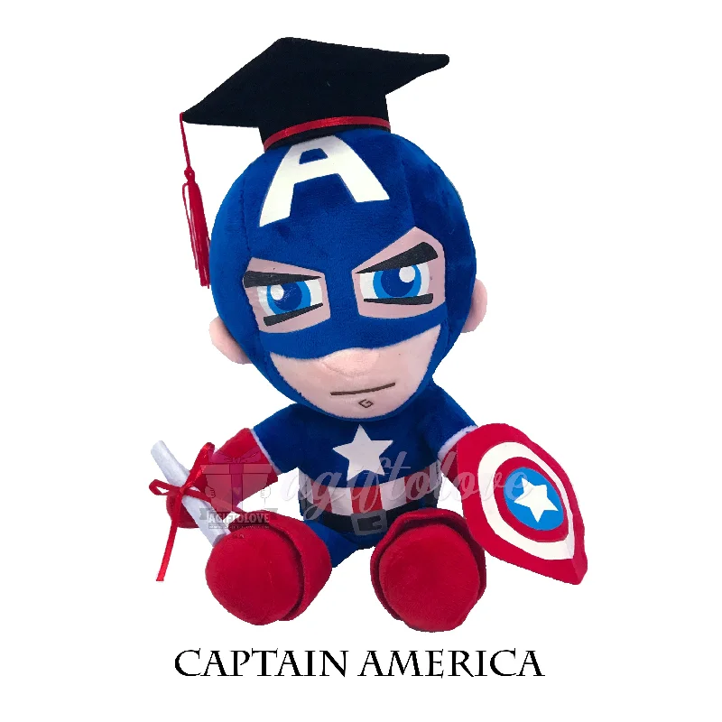Friendly and approachable plush friendsCaptain (Hero Version) America Graduation Plush Friendly and approachable plush friendsCaptain (Hero Version) America Graduation Plush