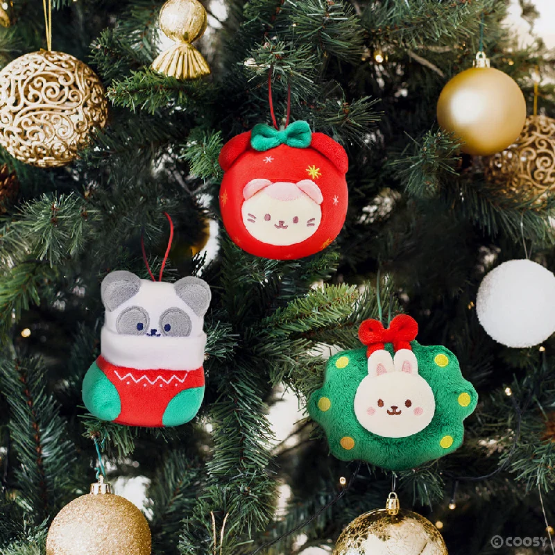 Soft and squishy plush crittersChristmas Plush Ornament Set