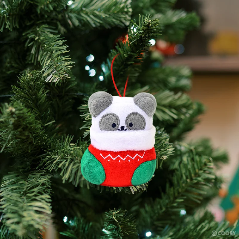 Colorful and vibrant plush creationsChristmas Stocking Pandaroll Plush Ornament
