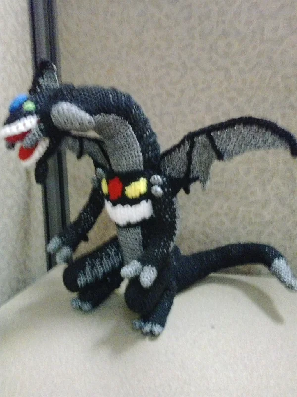 Cheerful and happy stuffed figuresDark End Dragon Yu-Gi-Oh Amigurumi Plush