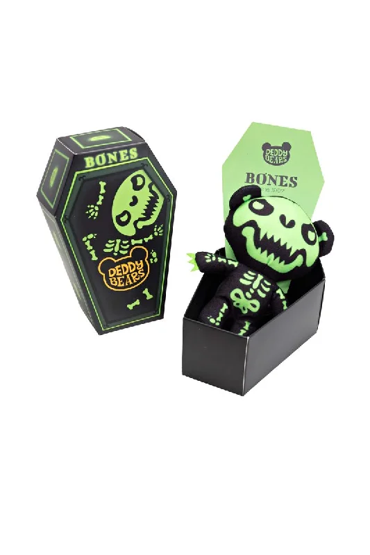 Colorful and vibrant plush creationsDeddy Bear Coffin Plush Bones