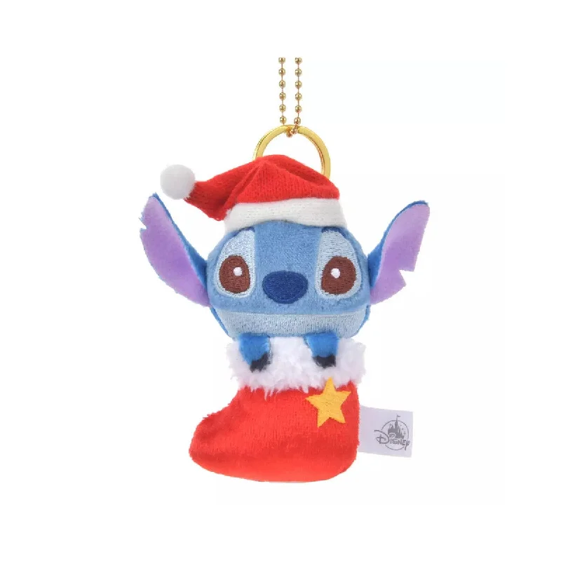 Endearing and lovable stuffed toysDisney Christmas Stitch Plush Keychain Sock