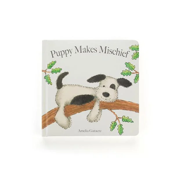 Cuddly and endearing Jellycat timeless appealPuppy Makes Mischief Book Jellycat