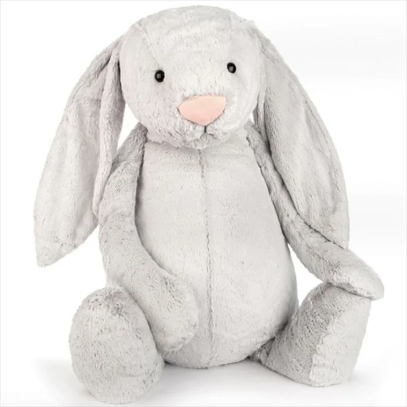 Cuddly and snuggly Jellycat snuggle partnersJellycat Bashful Rabbit Silver 108 cm