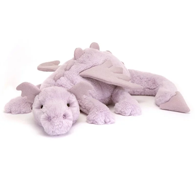 Sweet and endearing Jellycat stuffiesJellycat Drage Lavendel 66 cm