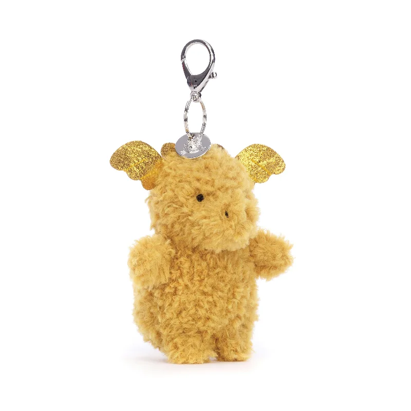 Soft and endearing Jellycat plushiesJELLYCAT LITTLE DRAGON BAG CHARM GOLD & GLITTER 12X8X18 CM Soft and endearing Jellycat plushiesJELLYCAT LITTLE DRAGON BAG CHARM GOLD & GLITTER 12X8X18 CM
