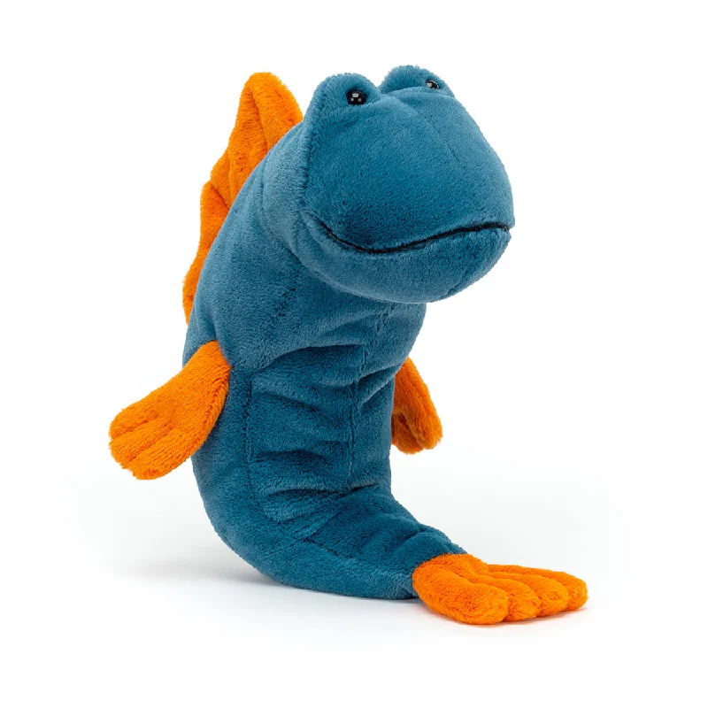 Huggable and charming Jellycat beloved by all ages.Jellycat London Mack Mudskipper