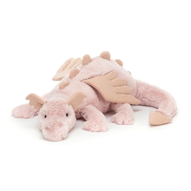Cuddly and endearing Jellycat timeless appealJellycat London Rose Dragon - Medium
