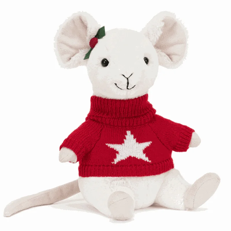 Plush and comforting Jellycat figuresJellycat Merry Mouse Christmas Sweater 18 cm