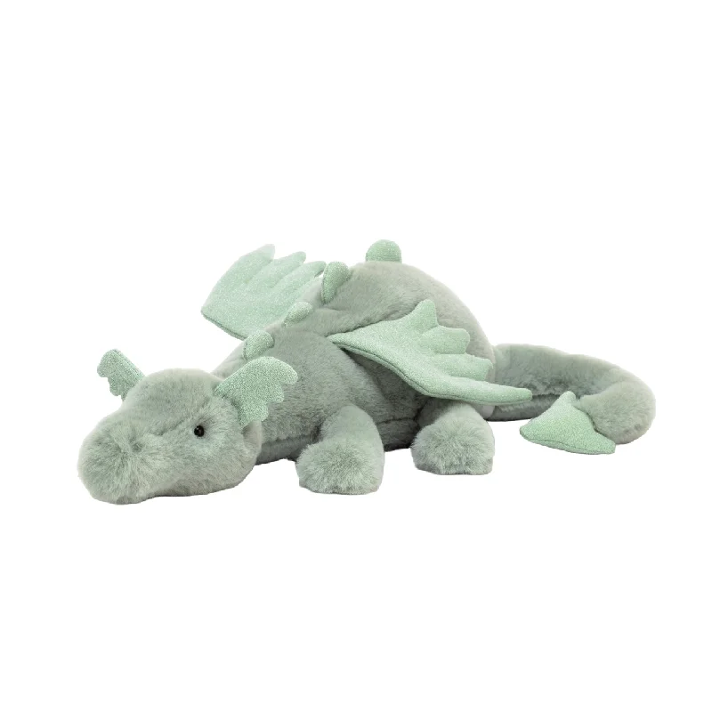 Cuddly and snuggly Jellycat snuggle partnersSage Dragon Soft Toy | Large