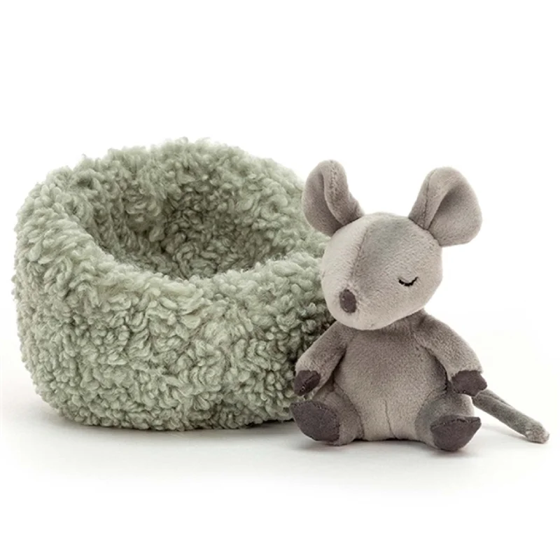 Soft and endearing Jellycat plushiesJellycat Sovende Mus I Rede 12 cm