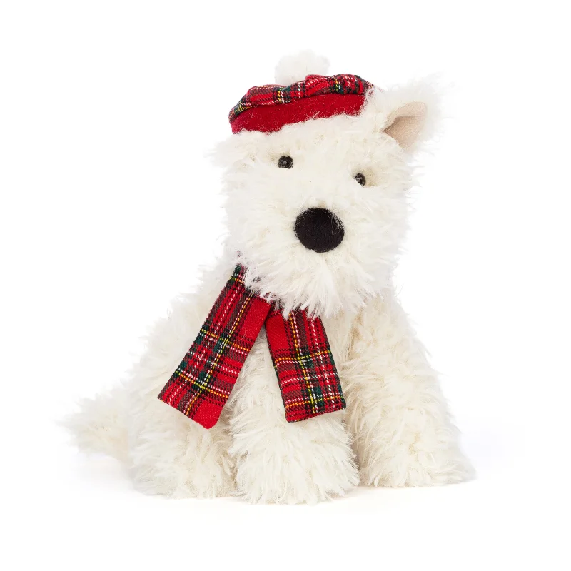 Cuddly and lovely Jellycat animalsJELLYCAT WINTER WARMER MUNRO SCOTTIE DOG CREAM 15X12X21 CM Cuddly and lovely Jellycat animalsJELLYCAT WINTER WARMER MUNRO SCOTTIE DOG CREAM 15X12X21 CM