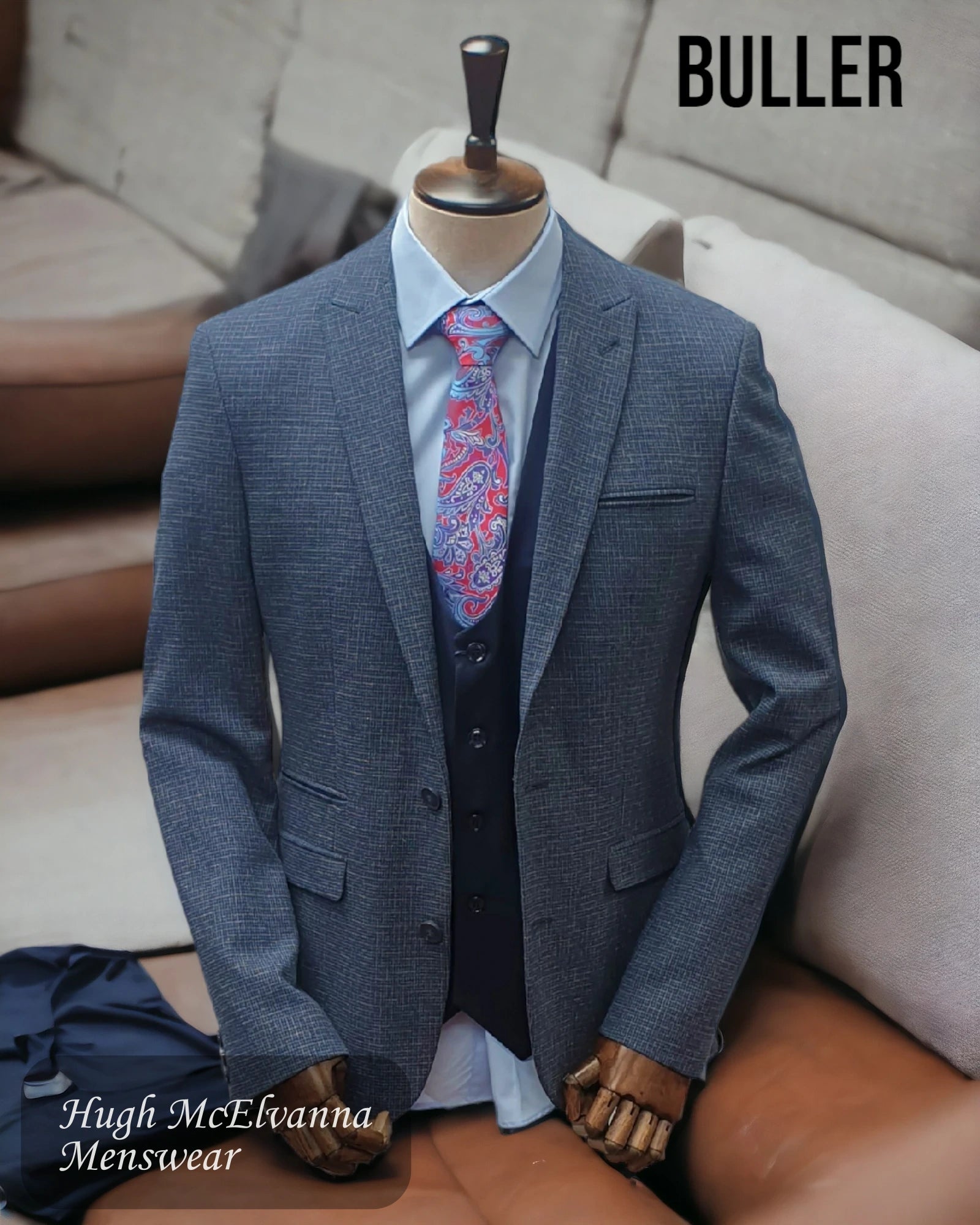 Shop the latest styles in men’s fashion – don’t miss out on these deals!  Buller Men's Fashion Navy Check Blazer Style: 3425