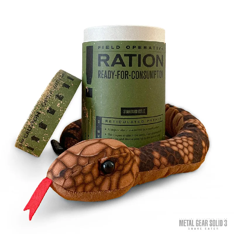 Adorable and charming plush figuresMGS3 Snake Ration Plushie