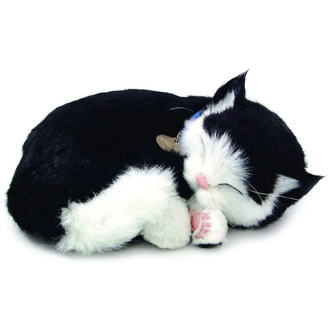 Cheerful and happy stuffed figuresPerfect Petzzz Black & White ShortHair Kitten
