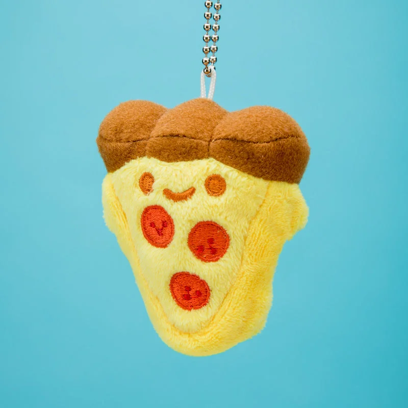 Adorable and charming plush figuresPizza Plush Charm Keychain