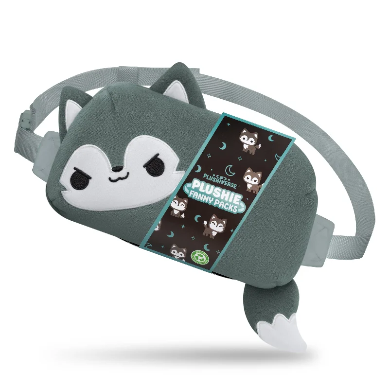 Enchanting and magical plush dollsPlushiverse Lone Wolf Plushie Fanny Pack