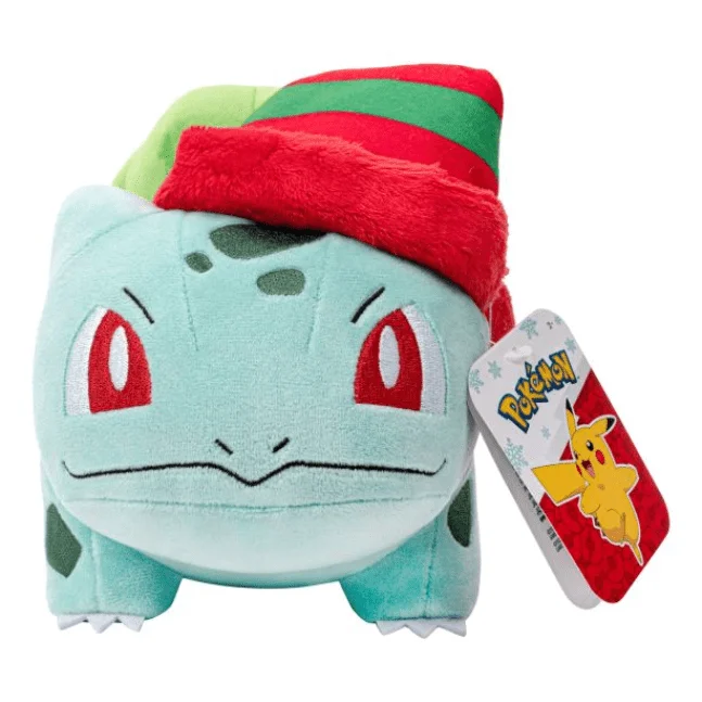 Playful and cheerful stuffed creaturesPokémon Seasonal Kellytoy Plush: Bulbasaur with Hat Playful and cheerful stuffed creaturesPokémon Seasonal Kellytoy Plush: Bulbasaur with Hat