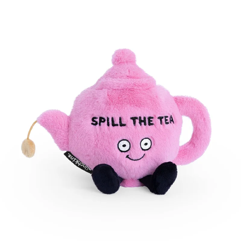 Cheerful and happy stuffed figuresTeapot – Spill the Tea