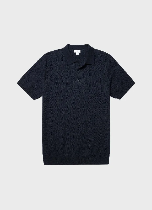 Shop the latest clothing deals – Huge discounts on fashion essentials!  Men's Knit Polo Shirt in Navy