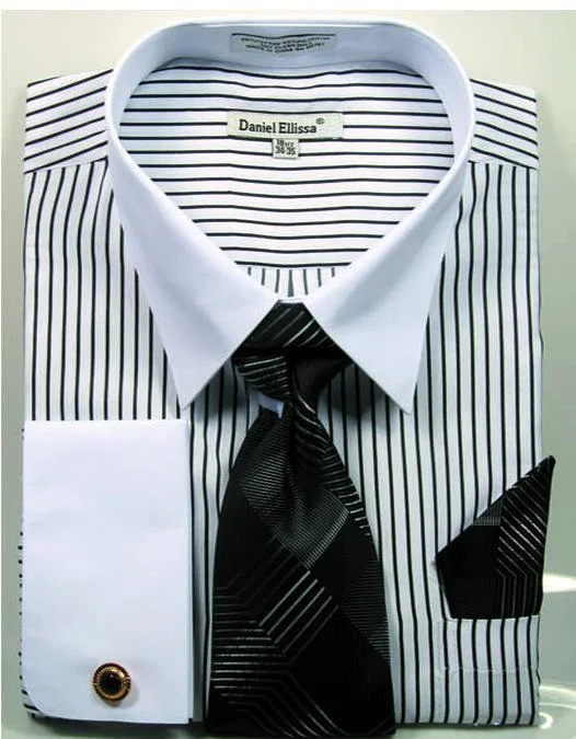 Seasonal fashion sale – Save on all your wardrobe essentials today! Men's Black PinStripe Shirt Set with White Collar Seasonal fashion sale – Save on all your wardrobe essentials today! Men's Black PinStripe Shirt Set with White Collar