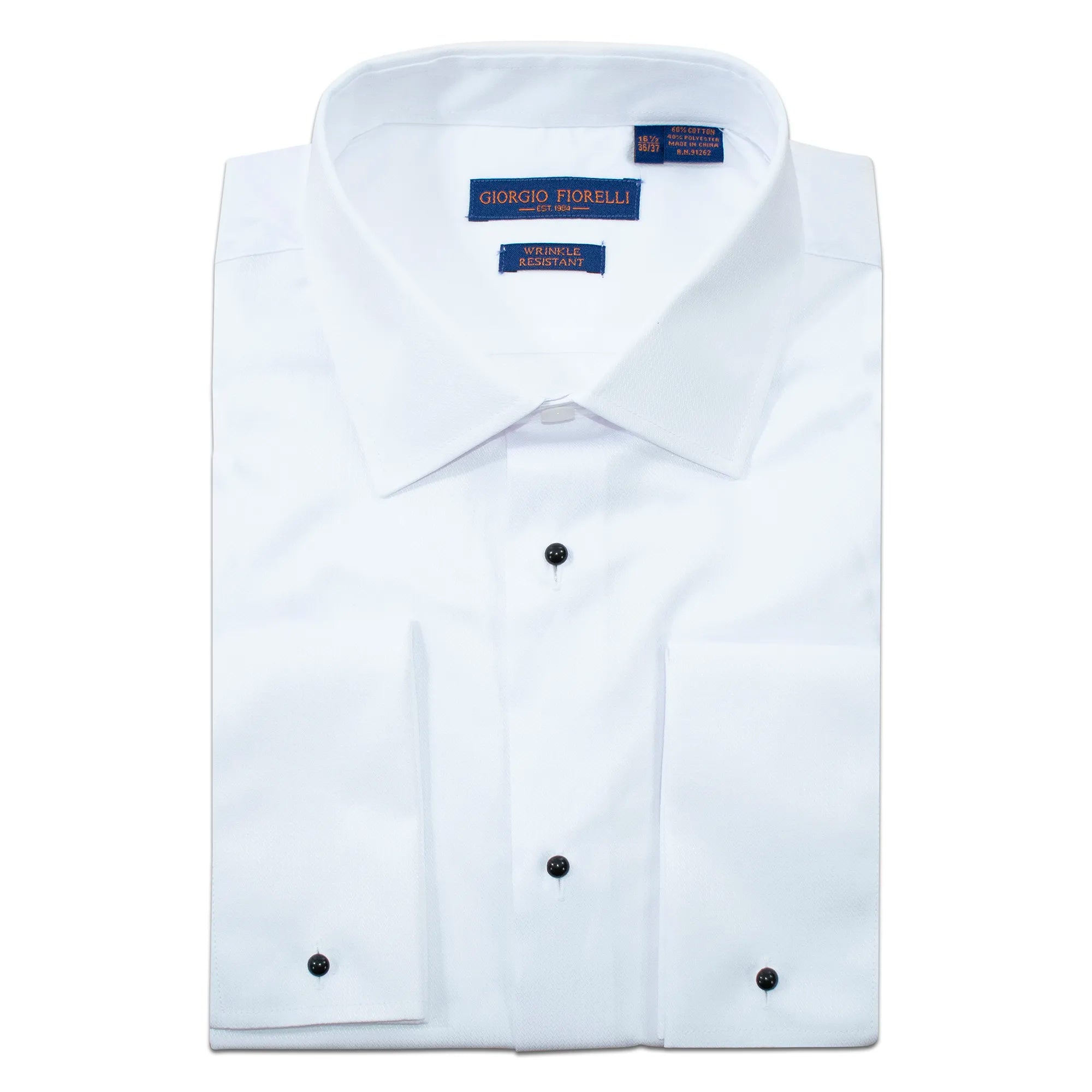 Get stylish outfits for every occasion – Shop now and save!  White Slim-Fit Tuxedo Dress Shirt