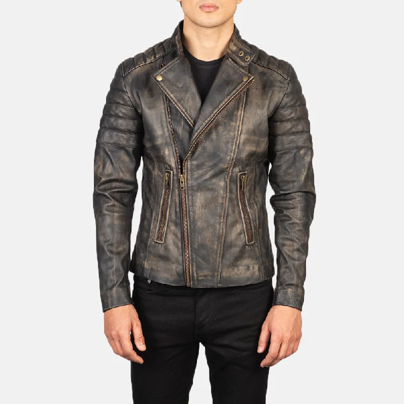 – Shop now and save big.  Faisor Distressed Brown Leather Biker Jacket