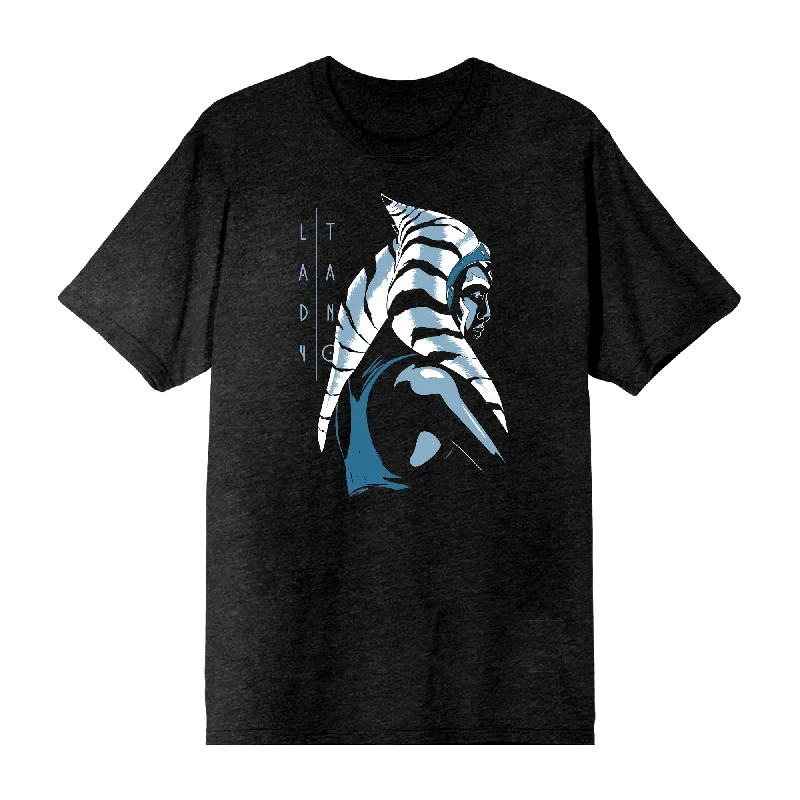Upgrade your wardrobe with stylish clothing at discounted prices.  Ahsoka Series Lady Tano Charcoal Tee