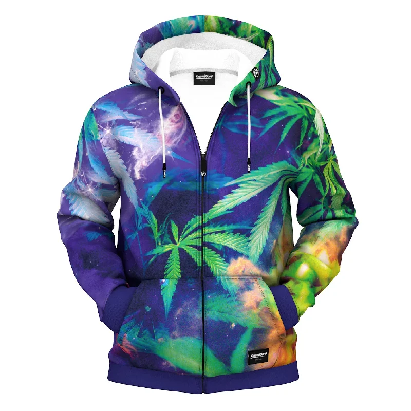 Shop stylish and affordable clothes –   Stoner Galaxy Zip Up Hoodie