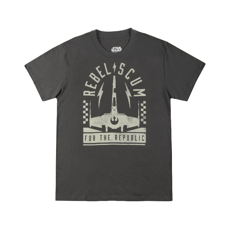 Exclusive online offer: Save 30% on all men's clothing.  X-Wing Rebel Scum On Charcoal Tee