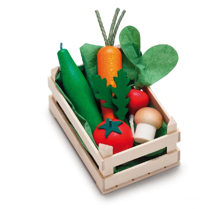 thoughtfully crafted and safe wooden toys                   Erzi assorted vegetables, small
