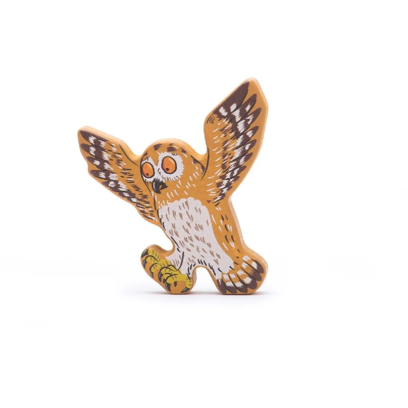 sturdy and durable wooden toys for rough play                   Bajo Gruffalo owl figure