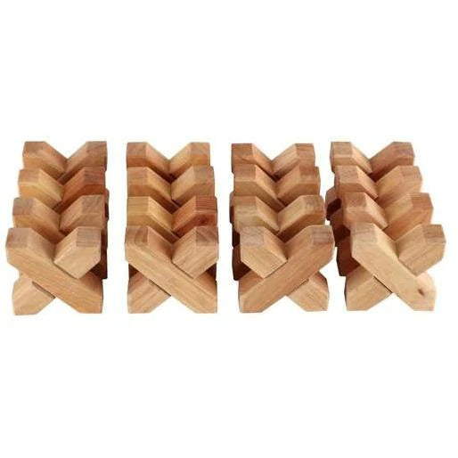 enchanting and whimsical wooden toys for children                   Bauspiel X bricks 16 pcs