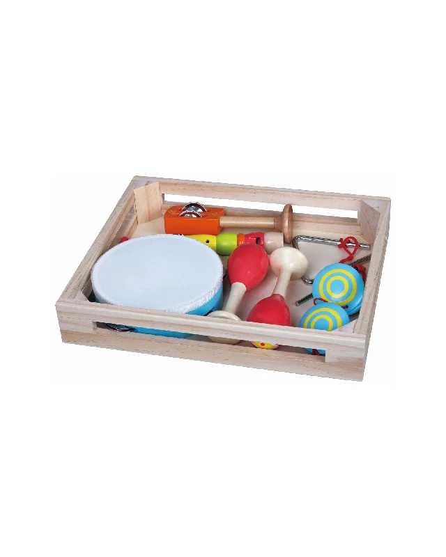 intricately carved wooden toys                   Bello Band In A Box