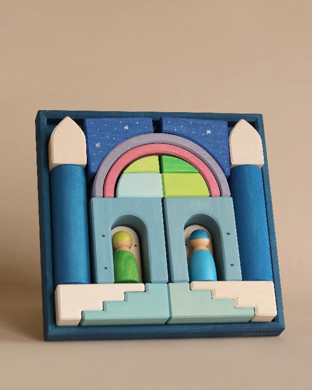 thoughtfully crafted and safe wooden toys                   Grimm's Building World Polar Light Block Set